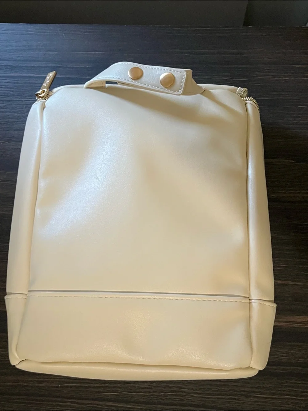 Itzy Ritzy Cream Quilted Chill like a Boss Bottle Bag with Gold Hardware